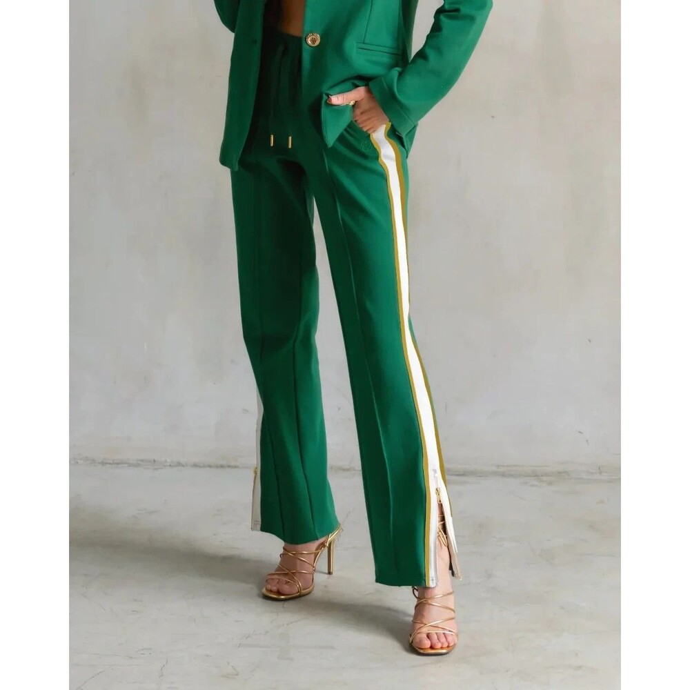 Care Tucker Jordan Interlock Track Pants Green Womens Size XS